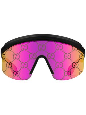 Gucci Eyewear Mask frame GG sunglasses - Black