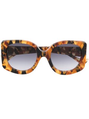 Gucci Eyewear oversize butterfly-frame sunglasses - Brown