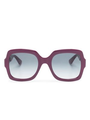 Gucci Eyewear oversized logo-arm sunglasses - Purple