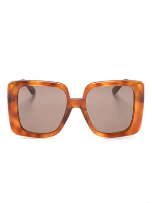 Gucci Eyewear oversized-square-frame sunglasses - Brown