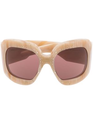 Gucci Eyewear oversized tinted sunglasses - Neutrals