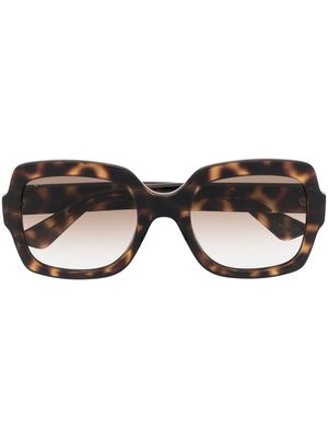 Gucci Eyewear oversized tortoiseshell-effect sunglasses - Brown