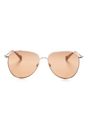 Gucci Eyewear pilot-frame metal sunglasses - Gold