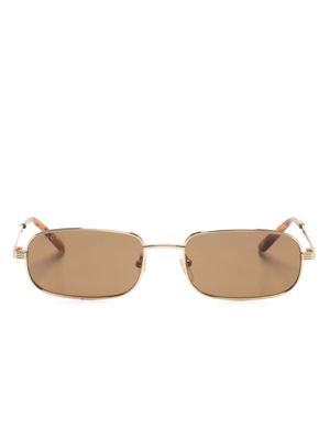 Gucci Eyewear rectangle-frame metal sunglasses - Gold