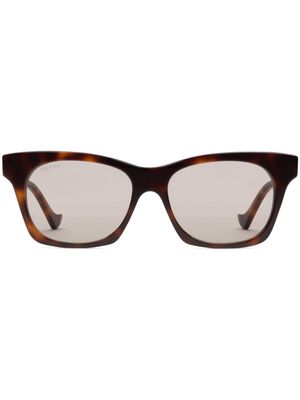 Gucci Eyewear rectangular tinted sunglasses - Brown