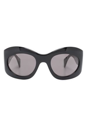 Gucci Eyewear tinted-lenses oval-frame sunglasses - Black