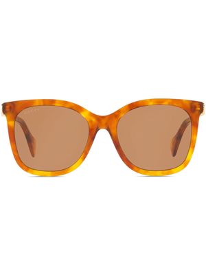 Gucci Eyewear tinted-lenses oversize-frame sunglasses - 1800D1 Brown