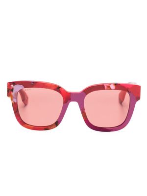 Gucci Eyewear tortoiseshell square-frame sunglasses - Red