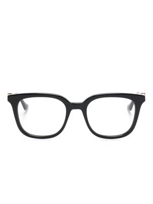 Gucci Eyewear Web-stripe square-frame glasses - Black