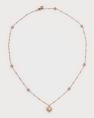 Gucci Flora 18K Beaded Diamond Necklace