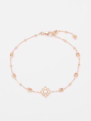 Gucci - Flora Diamond & 18kt Rose Gold Bracelet - Womens - Rose Gold