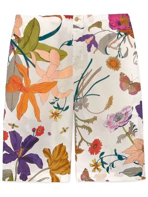 Gucci floral-print Bermuda shorts - Neutrals