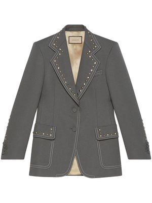 Gucci Fluid Drill studded jacket - Grey