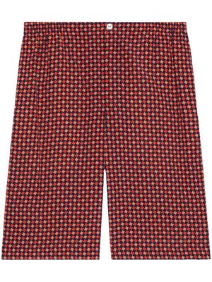 Gucci geometric houndstooth-print tailored shorts