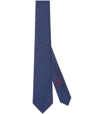 Gucci geometric-jacquard silk tie - Blue