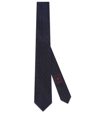 Gucci geometric-patterned jacquard tie - Blue