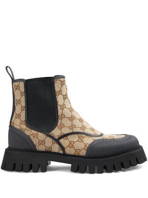 Gucci GG canvas Chelsea boots - Brown