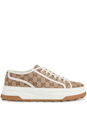 Gucci GG-canvas lace-up sneakers - Neutrals
