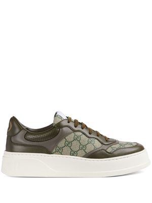 Gucci GG-canvas panelled sneakers - Green