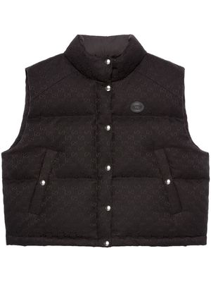 Gucci GG cotton canvas puffer vest - Black