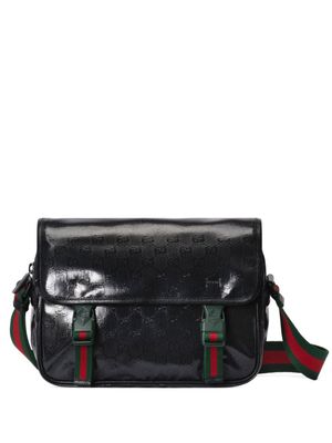 Gucci GG crystal-embellished messenger bag - Black
