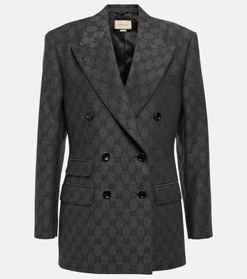 Gucci GG double-breasted wool blazer