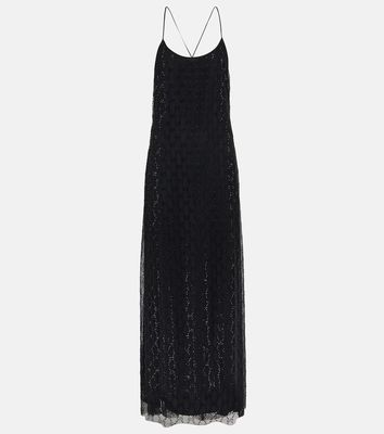 Gucci GG embellished tulle maxi dress