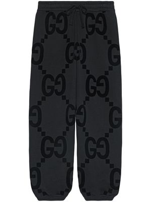 Gucci GG-flocked cotton track pants - Black