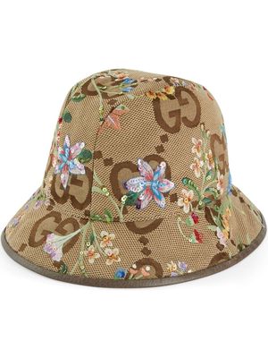 Gucci GG Flora bucket hat - Neutrals
