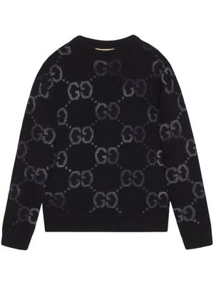 Gucci GG-jacquard cashmere jumper - Black