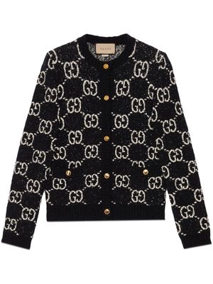 Gucci GG-jacquard knitted cardigan - Black