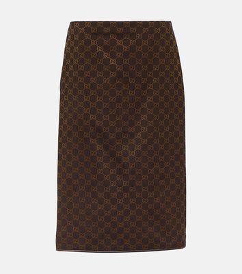 Gucci GG jacquard pencil skirt