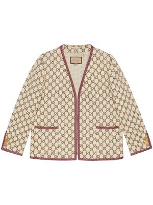 Gucci GG-jacquard tweed jacket - Neutrals