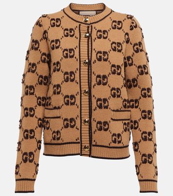 Gucci GG jacquard wool bouclé cardigan
