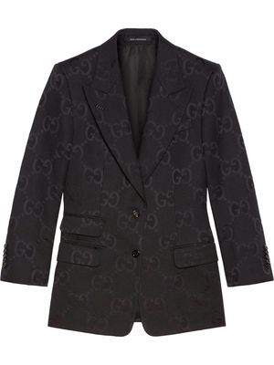 Gucci GG jacquard-woven blazer - Black