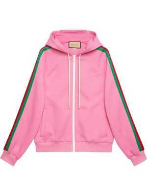 Gucci GG jersey jacquard zip jacket - Pink
