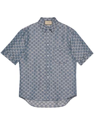 Gucci GG linen jacquard shirt - Blue