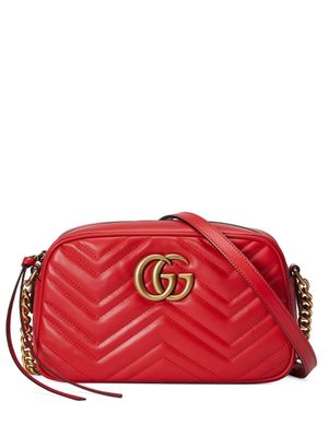 Gucci GG-logo matelassé shoulder bag - Red