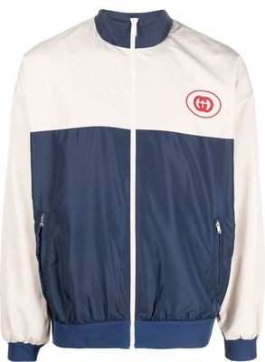 Gucci GG-logo zip-up sports jacket - Neutrals