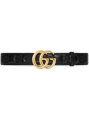 Gucci GG Marmont Matelassé leather belt - Black