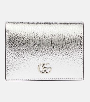 Gucci GG Marmont metallic leather wallet