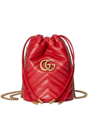 Gucci GG Marmont mini bucket bag - Red