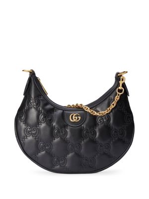 Gucci GG Matelassé half-moon shaped bag - Black