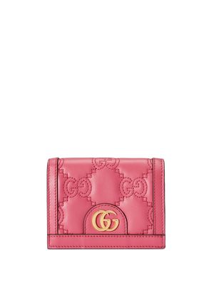 Gucci GG matelassé leather wallet - Pink