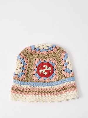 Gucci - GG Metallic Cotton-blend Crochet Beanie Hat - Womens - Multi