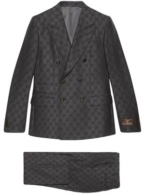 Gucci GG monogram double-breasted suit - Grey