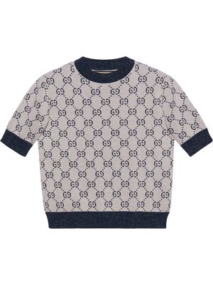 Gucci GG monogram knitted top - White