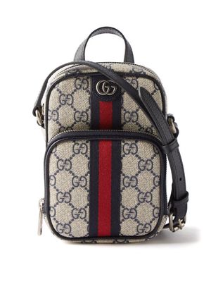 Gucci - GG-monogram Leather-trim Cross-body Bag - Mens - Beige Multi