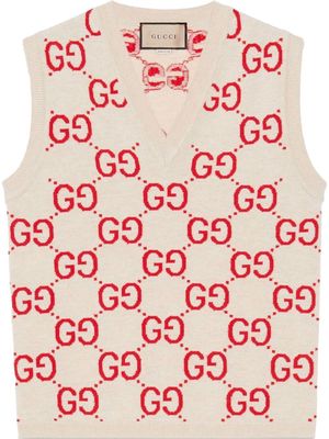 Gucci GG-motif knit vest - Neutrals