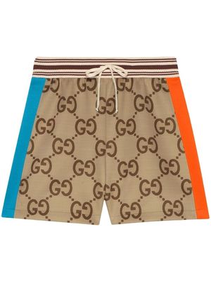 Gucci GG-motif track shorts - Neutrals